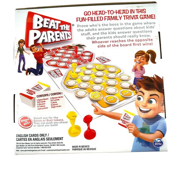 Beat the Parents Family Trivia Board Game Kids vs Adults Fun Party - Picture 2 of 3
